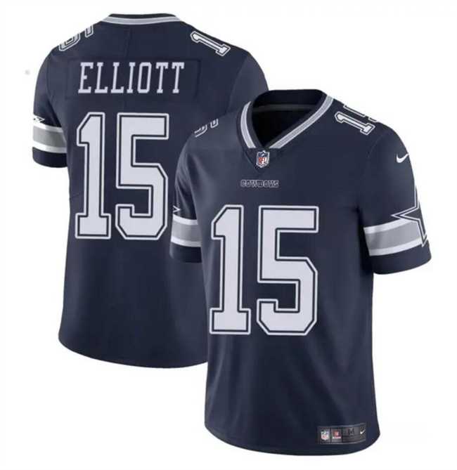 Men & Women & Youth Dallas Cowboys #15 Ezekiel Elliott Navy Vapor Untouchable Limited Stitched Jersey